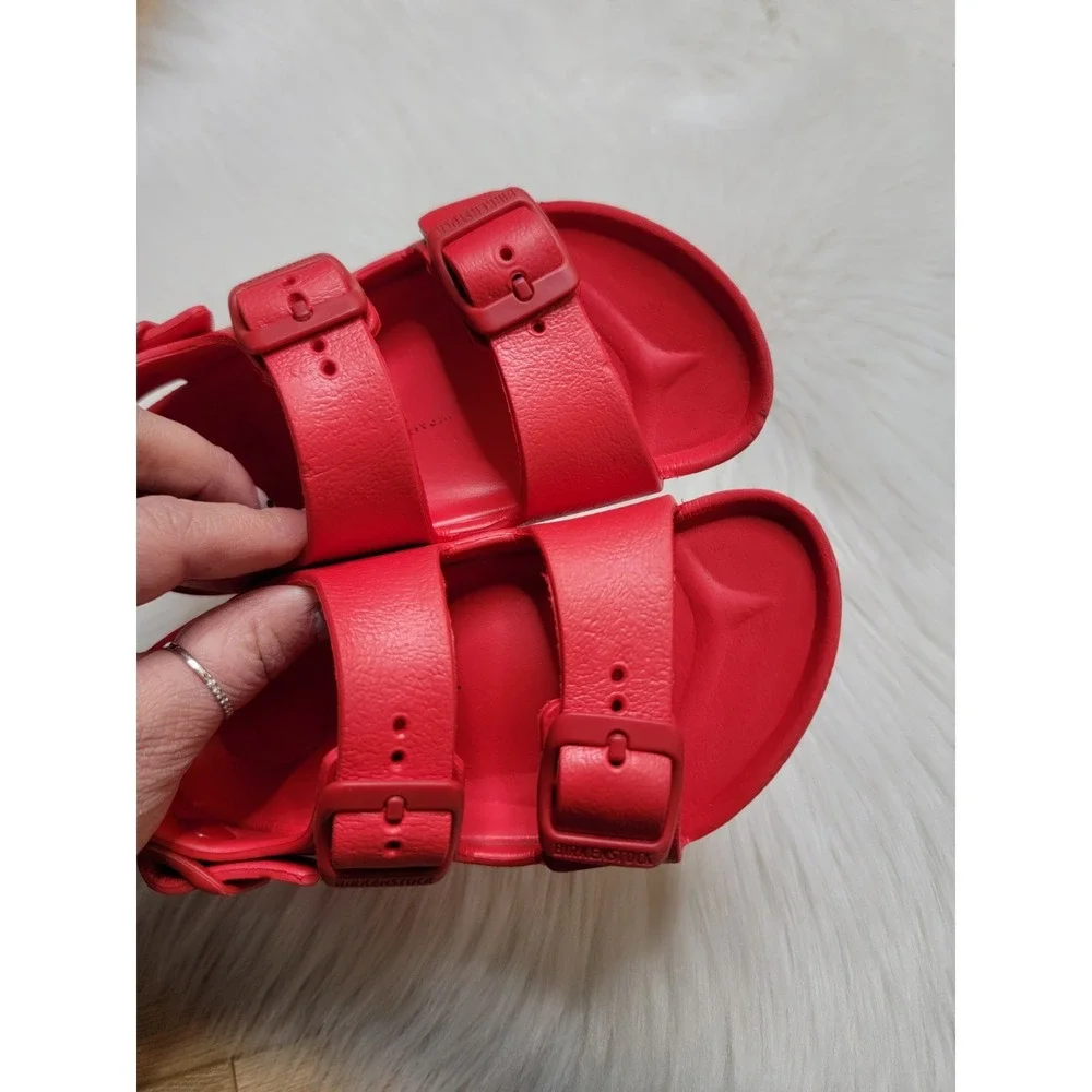 Birkenstock Eva Milano Essential Sandals Toddler Size 26 US Size 8c Red Kids